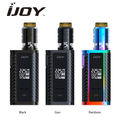 225W IJOY Captain PD1865 TC Vape Kit W/ RDTA 5S Tank 2.6ml Atomizer & CAPTAIN PD1865 BOX MOD No 18650 Battery Dense Smok  Kit