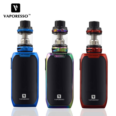 Original Vaporesso Revenger Electronic Cigarette Kit 220W Box Mod NRG Tank Mesh Drip Tip Revolutionary IML Design Vape Kit