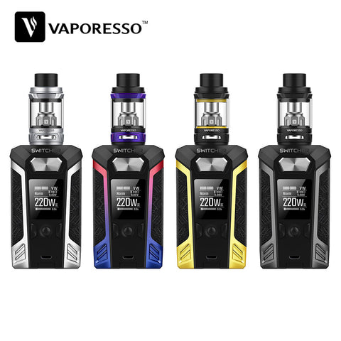 Original Vaporesso Switcher Kit with Switcher Box MOD & NRG Tank Atomizer 2ml/5ml & A Variety Interchangeable GT Cores Vape Kit