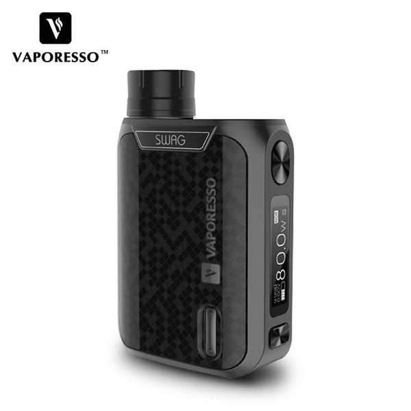 Original Vaporesso Swag TC Box MOD 80W 0.91-inch Screen Vape Mod fit NRG SE NRG SE Mini Tank Atomizer Electronic Cigarette Mod