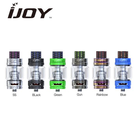 Original IJOY Captain X3 Subohm Tank w/ 8ml Huge Capacity & Unique 810 Resin Drip Tip Best for Captain X3 MOD Top Fill Vape Tank