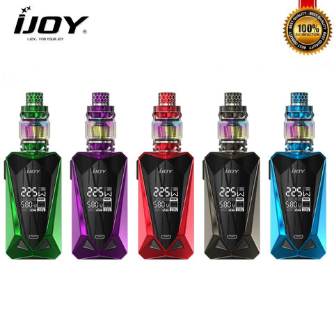 Original IJOY Diamond Mini Kit 225W with Millisecond Fire Diamond Mini Box Mod 4ml Diamond Baby Vape Tank Mesh Coil Vaporizer