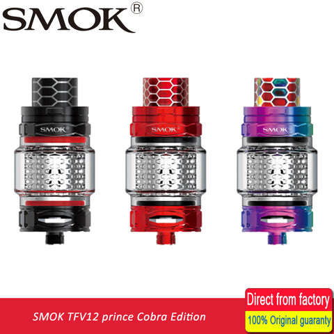 New stock! SMOK TFV12 Prince Cobra Edition Tank 7ml with V12 Prince Strip/Mesh Coil & X2 Clapton Coil vs TFV12 Baby Prince