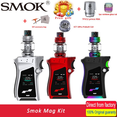 In stock!! SMOK MAG Kit with 225W BOX MOD & TFV12 Prince 8ml Tank Electronic Cigarette Vape SMOK Mag Kit VS SMOK G-PRIV 2 Kit