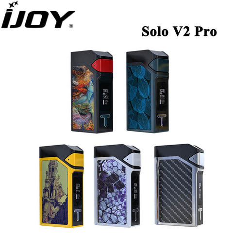 Original IJOY Solo V2 Pro 200W TC/VW Box Mod E-Cigarettes Vape Powered by Dual 18650 Batteries Fit  Ijoy ELF Tank RTA RBA RDA